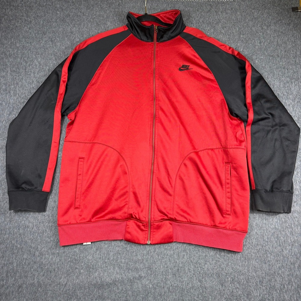 Nike Track Jacket Mens L Red Black The Chamber Got The Block On Lock Full Zip